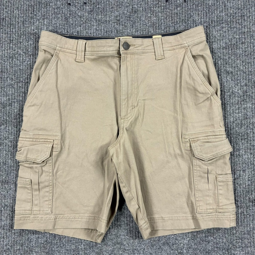RedHead Mens Cargo Shorts Size 34 Tan Outdoor Utility Hiking Fishing Cotton
